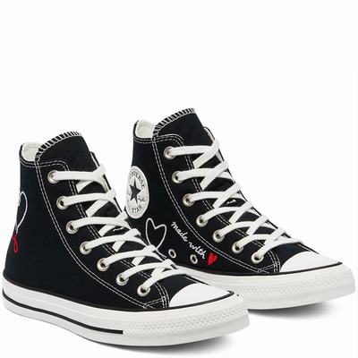 Férfi Converse Love Thread Chuck Taylor All Star Magasszárú Cipő CO9837542 Fekete/Fehér